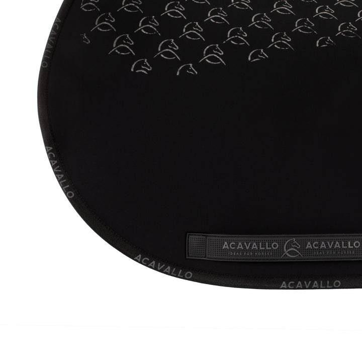 Acavallo Saddle Pad JS Classic Bamboo Silicone Grip - Black/Black