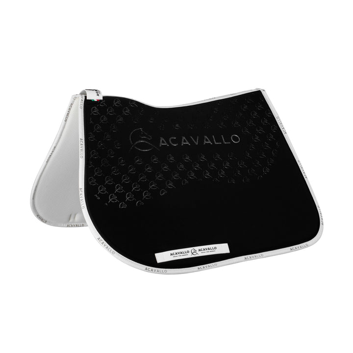 Acavallo Saddle Pad JS Classic Bamboo Silicone Grip - Black/White