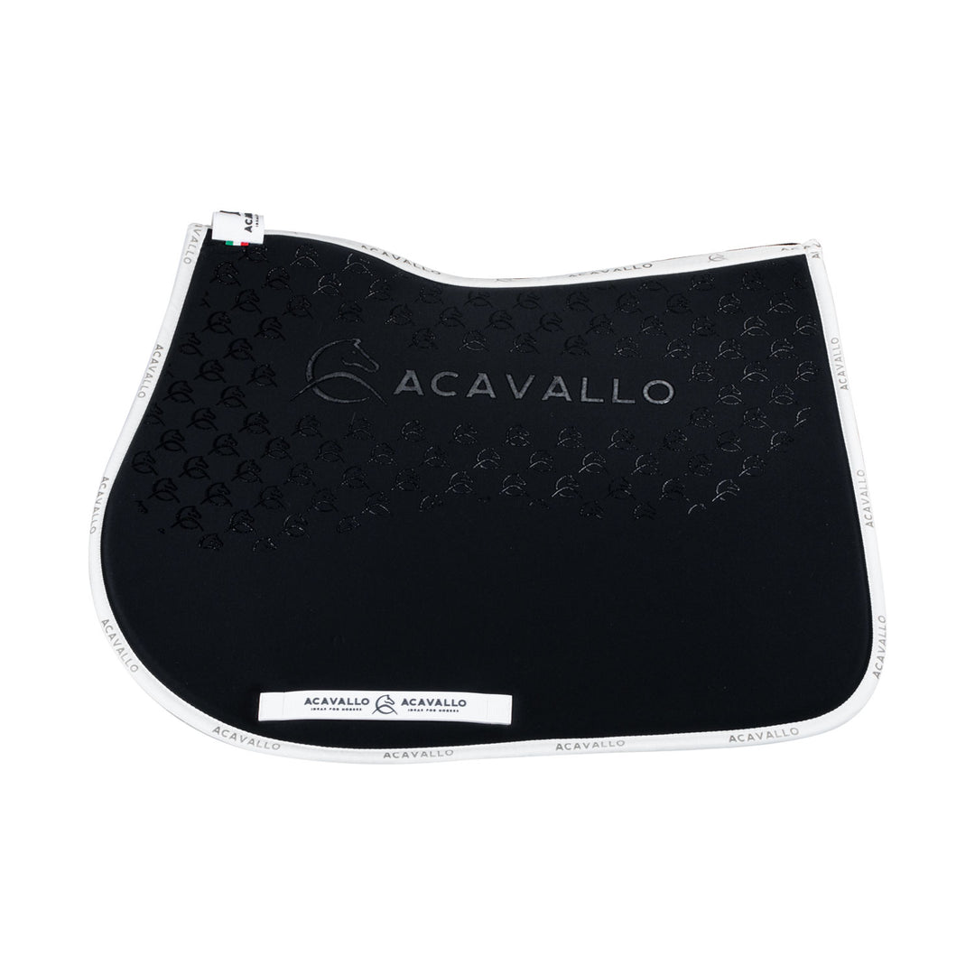 Acavallo Saddle Pad JS Classic Bamboo Silicone Grip - Black/White