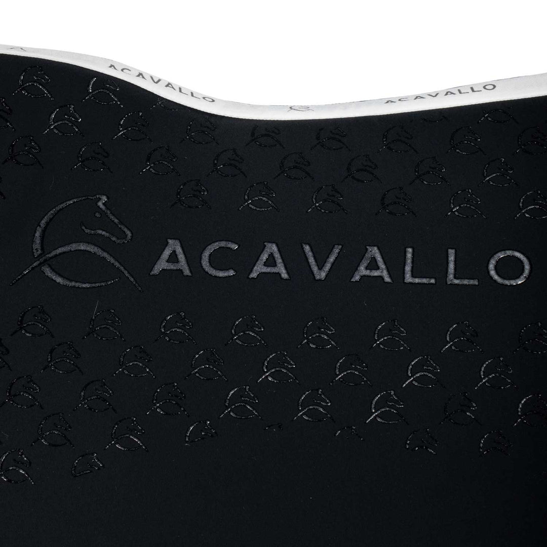 Acavallo Saddle Pad JS Classic Bamboo Silicone Grip - Black/White