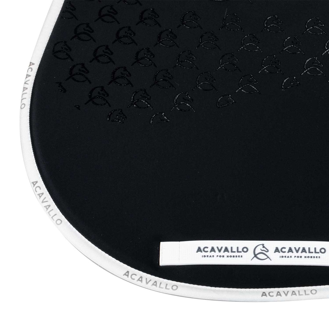 Acavallo Saddle Pad JS Classic Bamboo Silicone Grip - Black/White