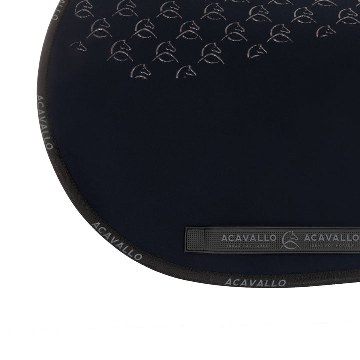 Acavallo Saddle Pad JS Classic Bamboo Silicone Grip - Deep Blue/Black