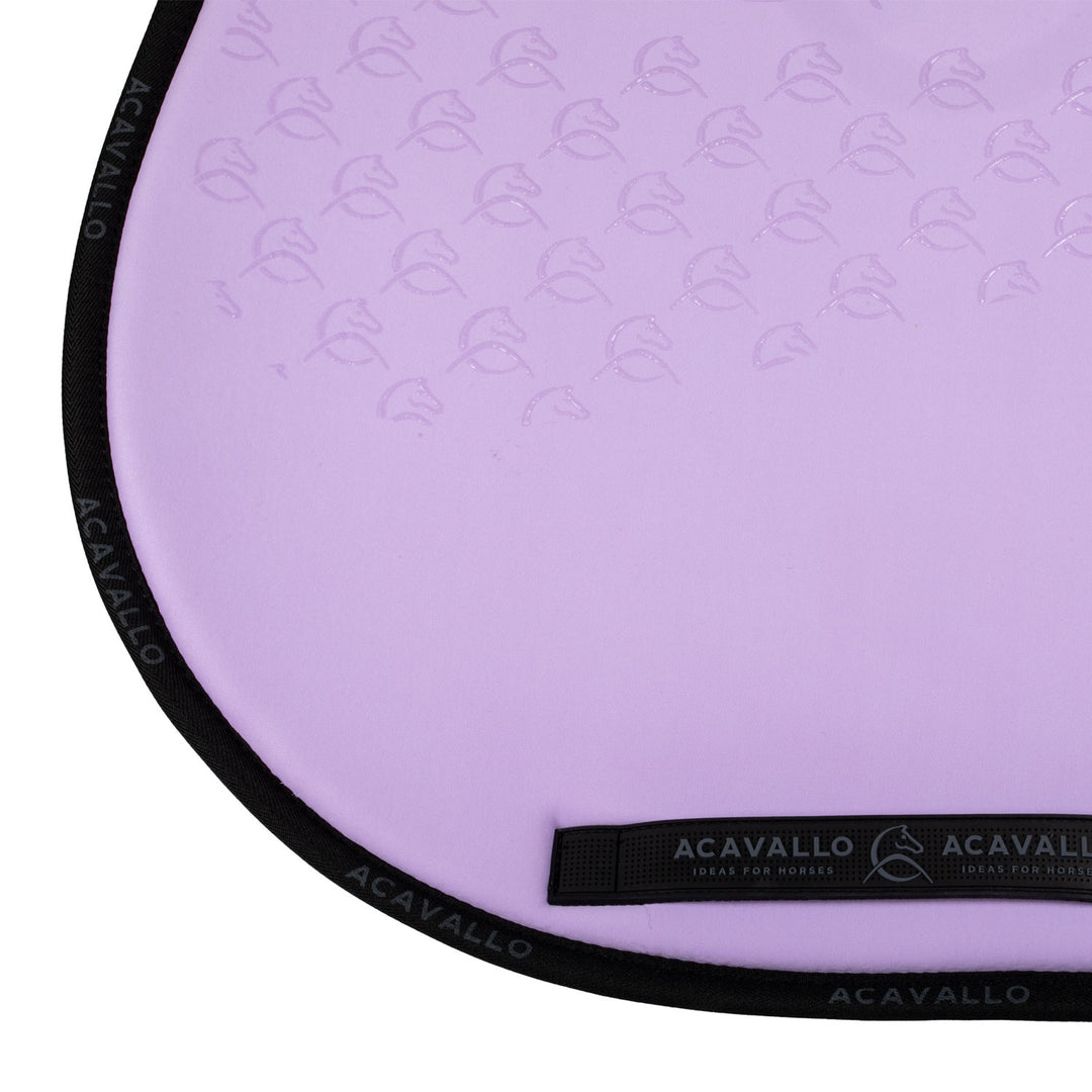 Acavallo Saddle Pad JS Classic Bamboo Silicone Grip - Lilla/Black