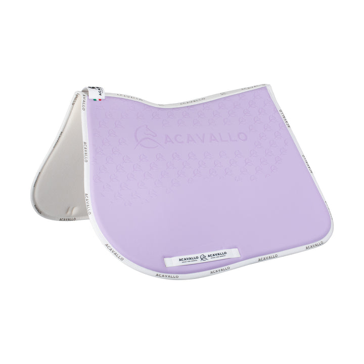 Acavallo Saddle Pad JS Classic Bamboo Silicone Grip - Lilla/White