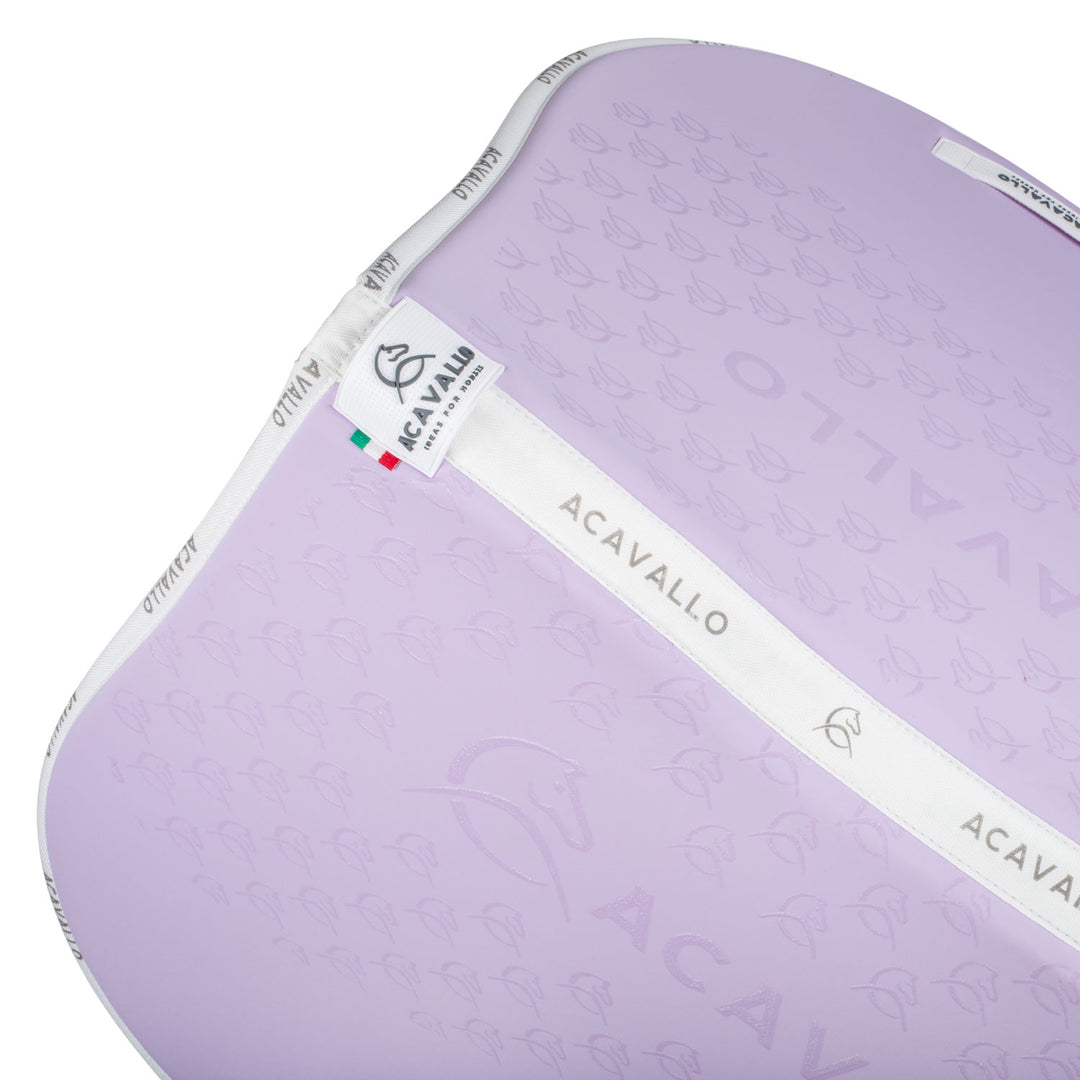 Acavallo Saddle Pad JS Classic Bamboo Silicone Grip - Lilla/White