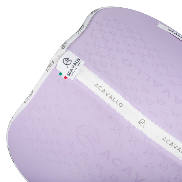 Acavallo Saddle Pad JS Classic Bamboo Silicone Grip - Lilla/White