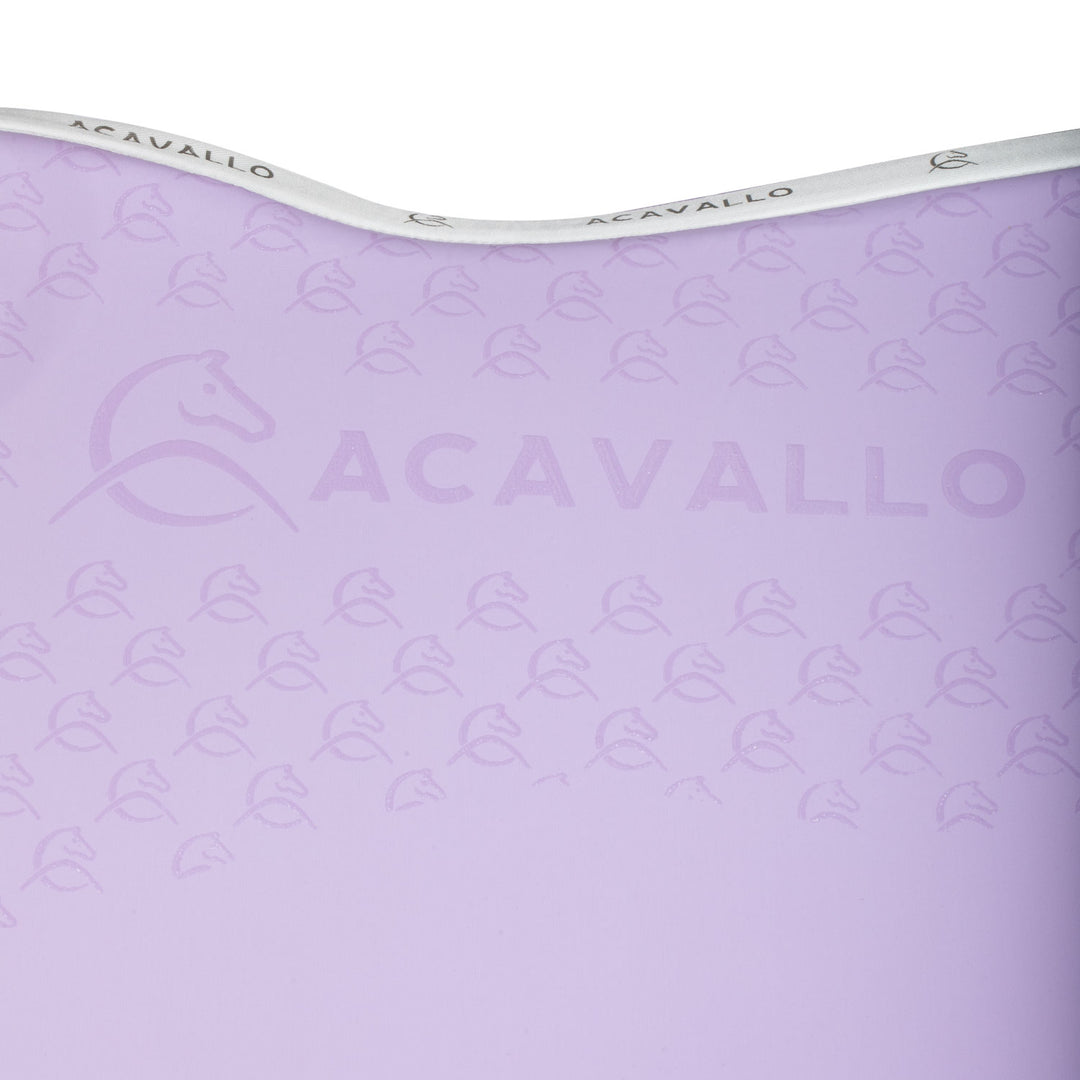 Acavallo Saddle Pad JS Classic Bamboo Silicone Grip - Lilla/White