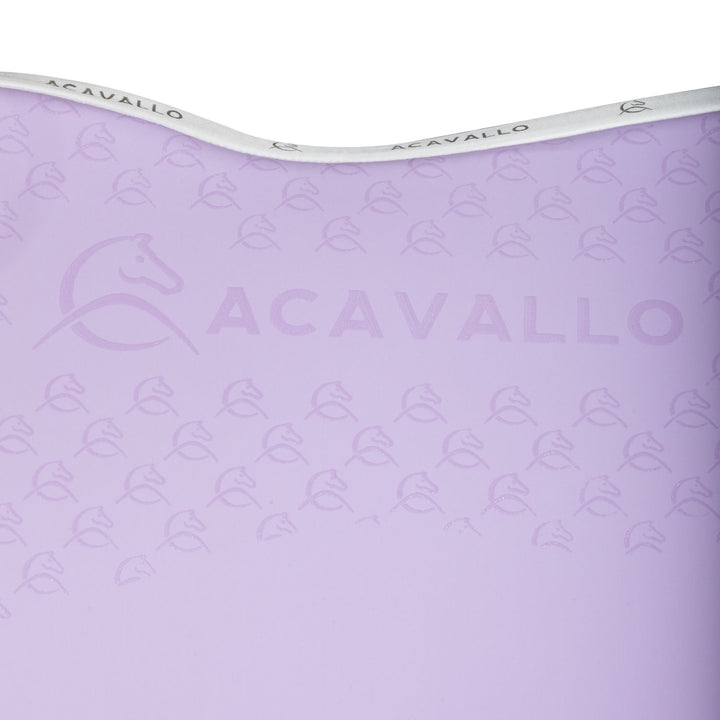 Acavallo Saddle Pad JS Classic Bamboo Silicone Grip - Lilla/White