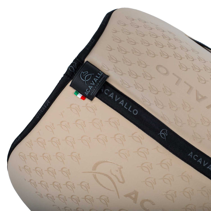 Acavallo Saddle Pad JS Classic Bamboo Silicone Grip - Sand/Black