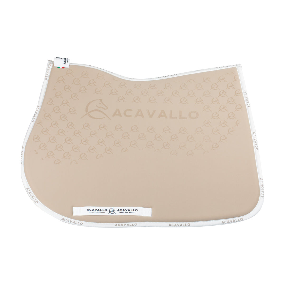 Acavallo Saddle Pad JS Classic Bamboo Silicone Grip - Sand/White