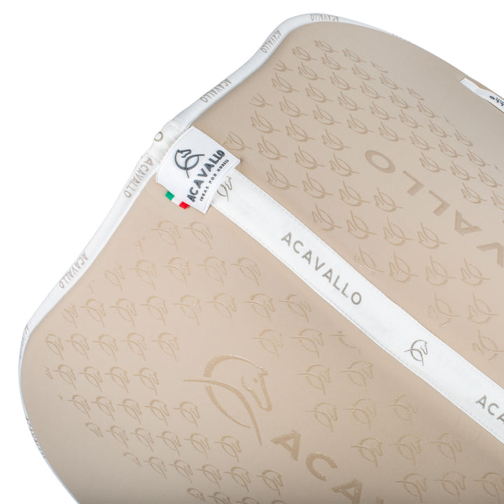 Acavallo Saddle Pad JS Classic Bamboo Silicone Grip - Sand/White