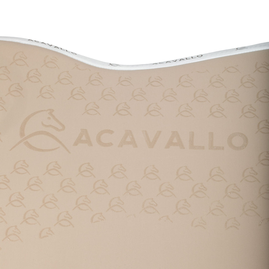 Acavallo Saddle Pad JS Classic Bamboo Silicone Grip - Sand/White