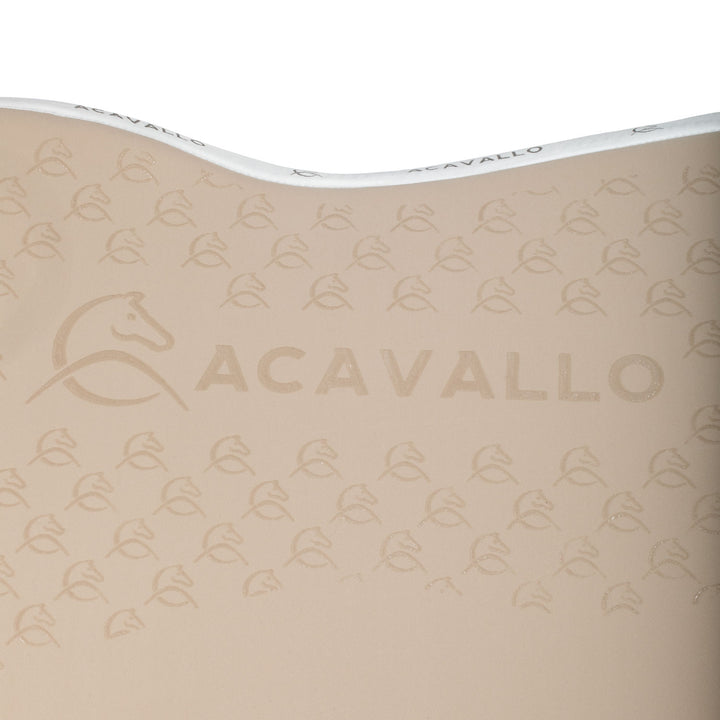 Acavallo Saddle Pad JS Classic Bamboo Silicone Grip - Sand/White