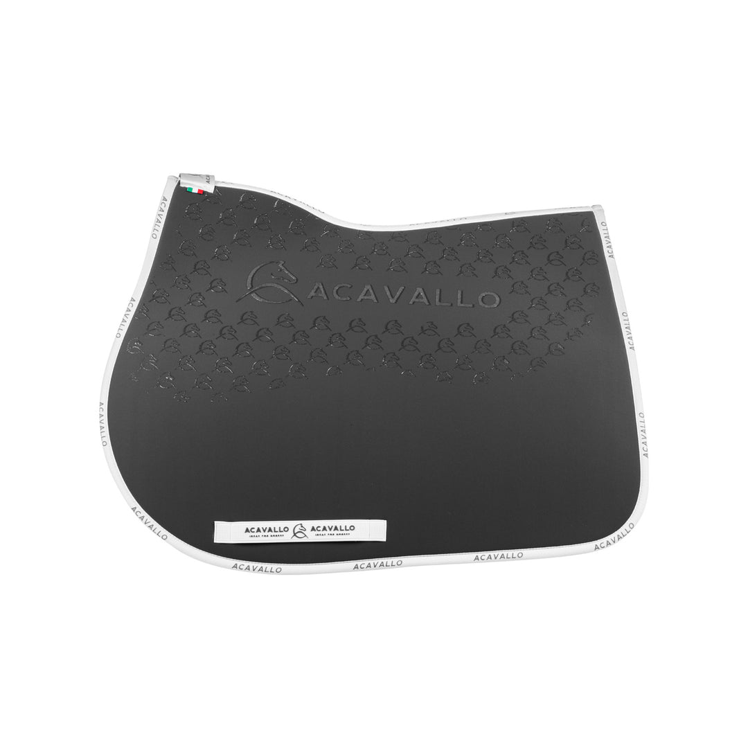 Acavallo Saddle Pad JS Classic Bamboo Silicone Grip - Smoke Dore/White