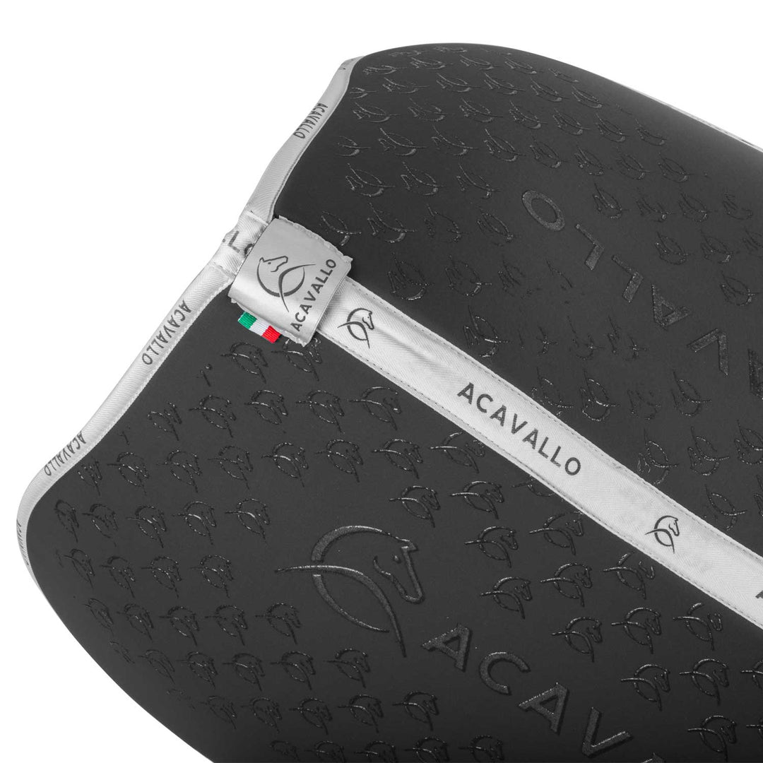 Acavallo Saddle Pad JS Classic Bamboo Silicone Grip - Smoke Dore/White