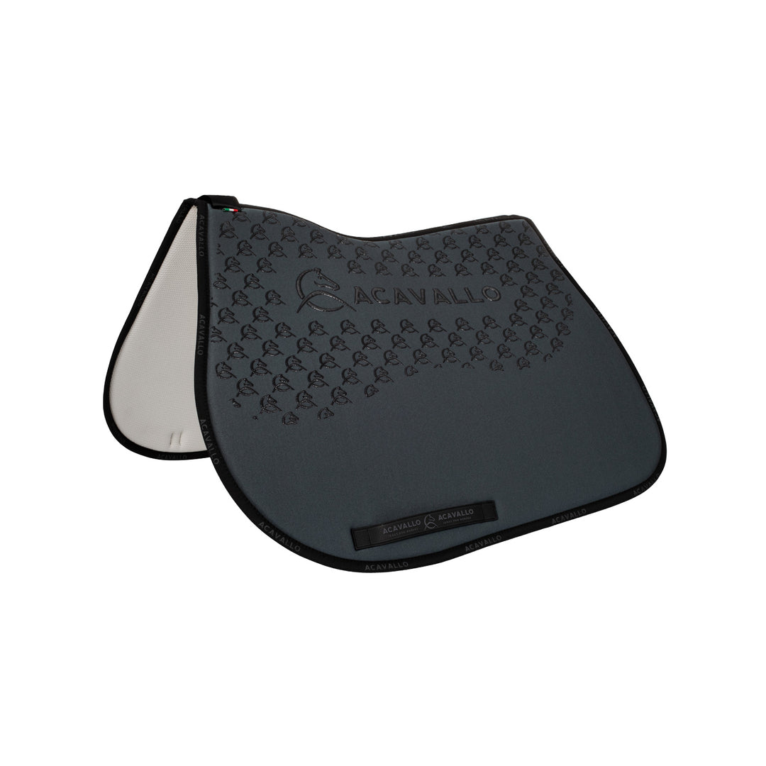Acavallo Saddle Pad JS Classic Bamboo Silicone Grip - Smoke Dore/Black