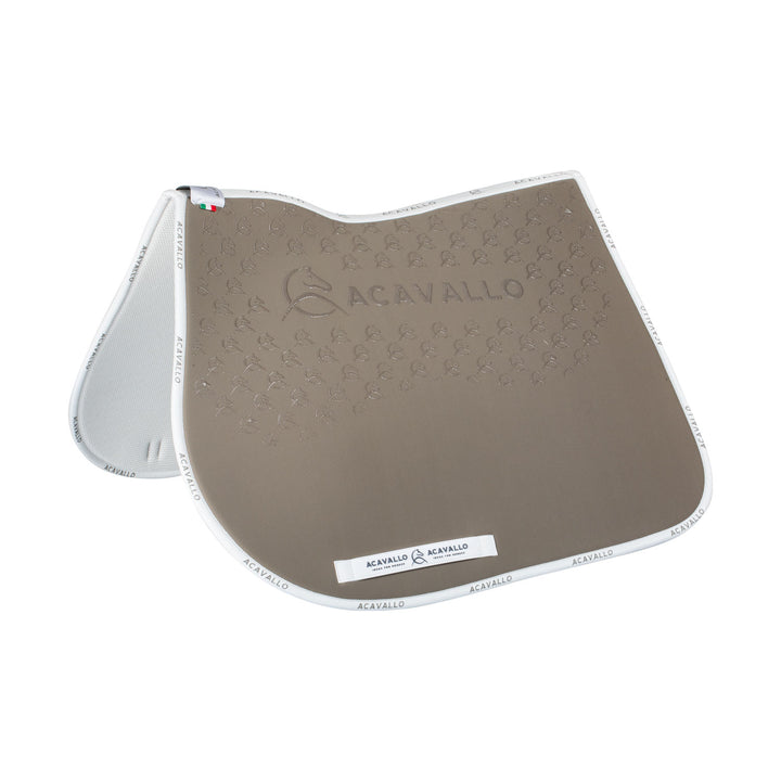 Acavallo Saddle Pad JS Classic Bamboo Silicone Grip - Terra/White