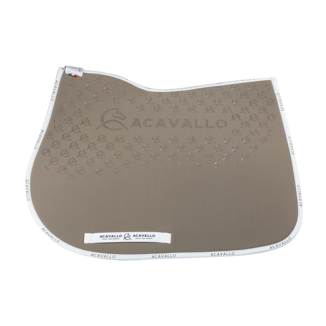 Acavallo Saddle Pad JS Classic Bamboo Silicone Grip - Terra/White