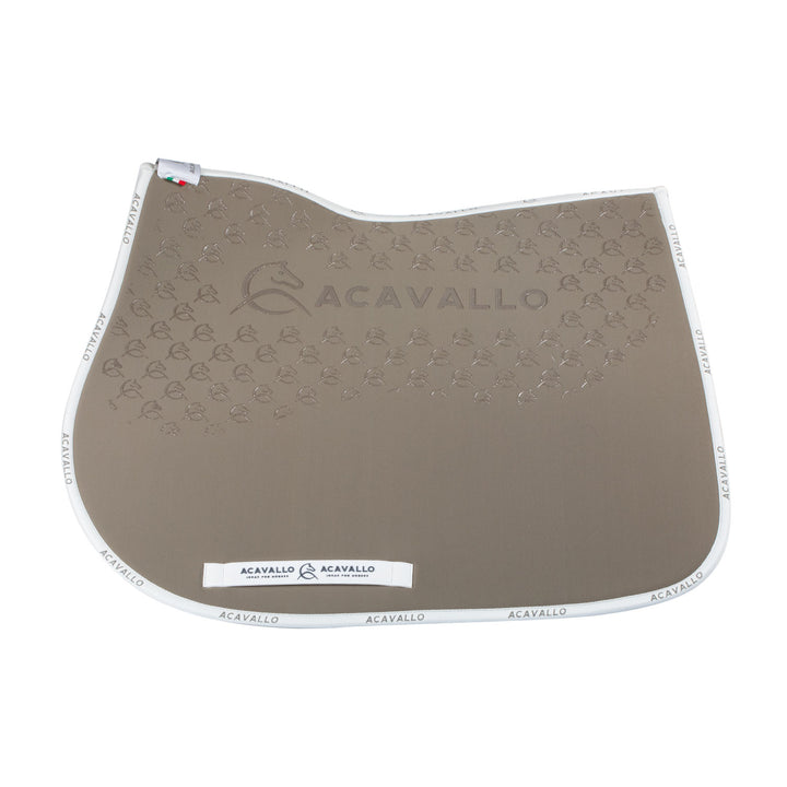 Acavallo Saddle Pad JS Classic Bamboo Silicone Grip - Terra/White