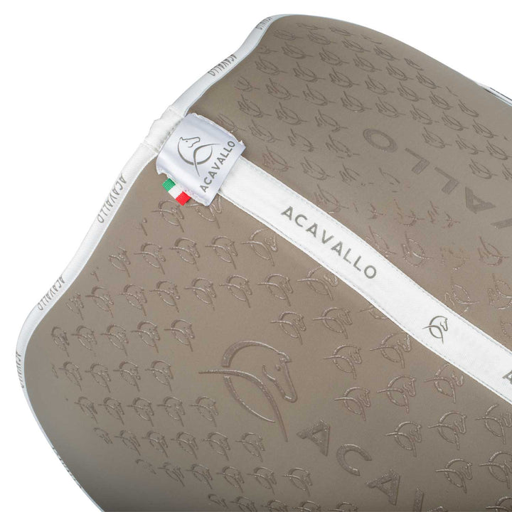 Acavallo Saddle Pad JS Classic Bamboo Silicone Grip - Terra/White
