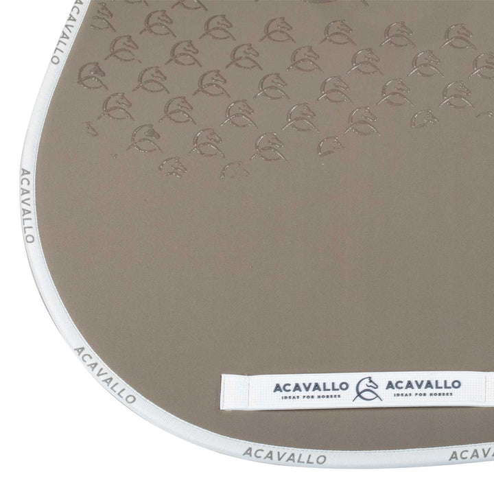 Acavallo Saddle Pad JS Classic Bamboo Silicone Grip - Terra/White