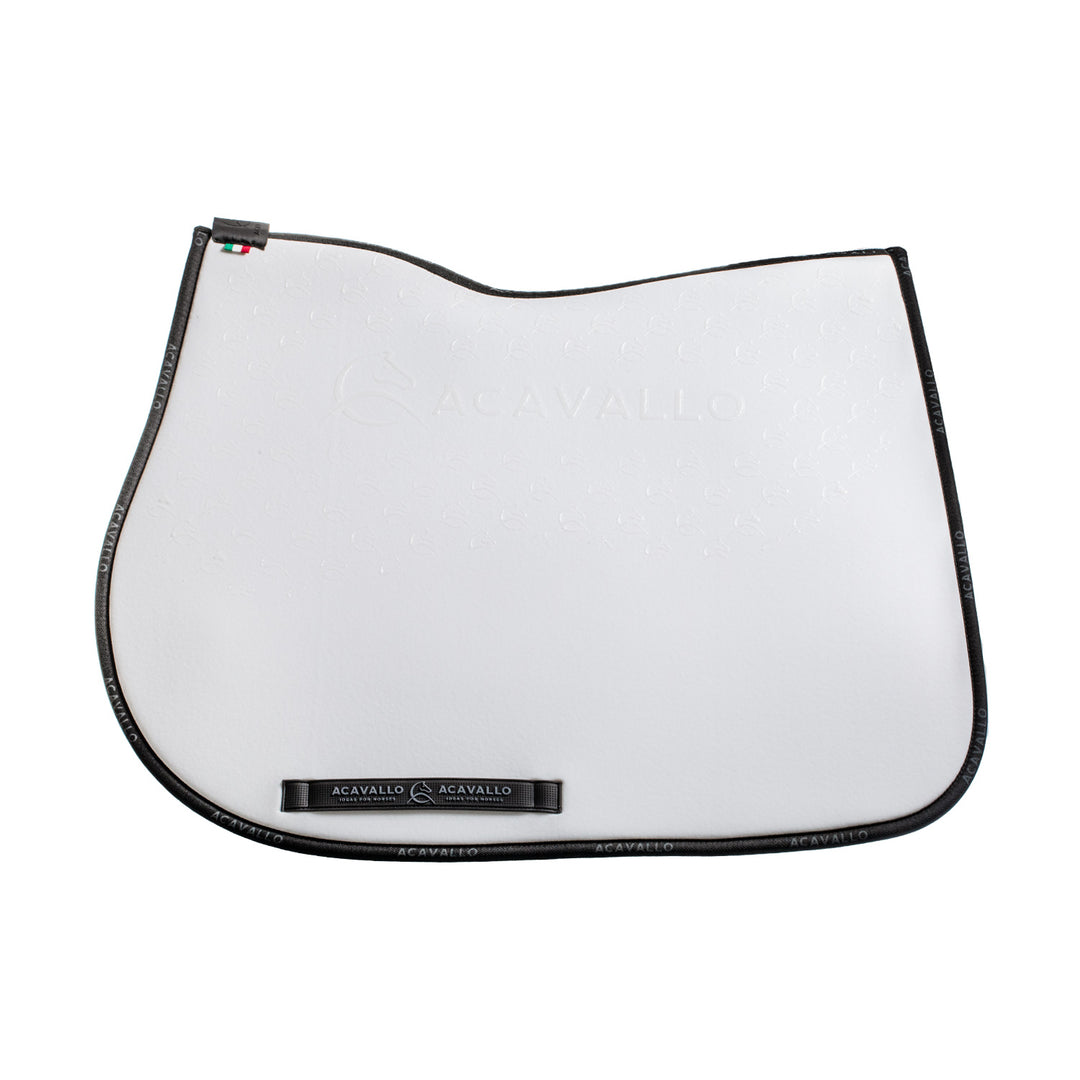 Acavallo Saddle Pad JS Classic Bamboo Silicone Grip - White/Black
