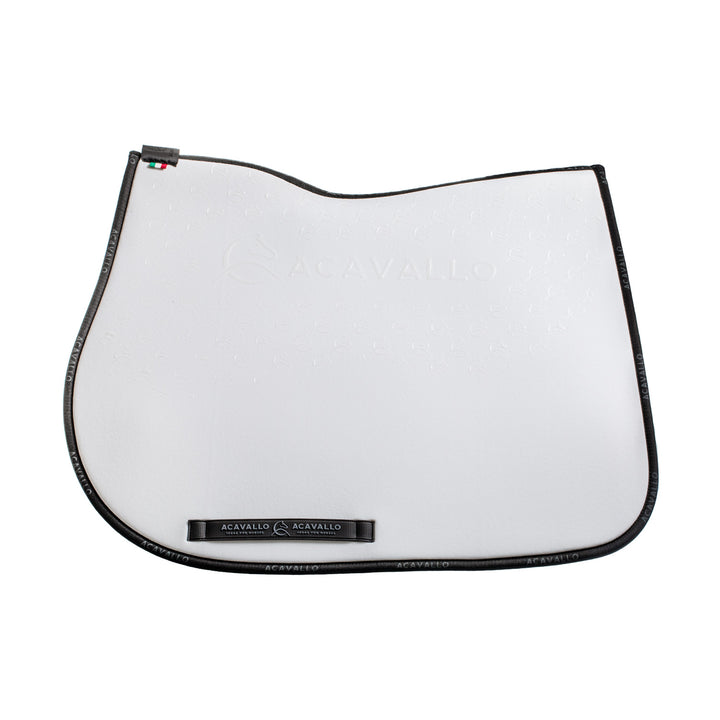 Acavallo Saddle Pad JS Classic Bamboo Silicone Grip - White/Black
