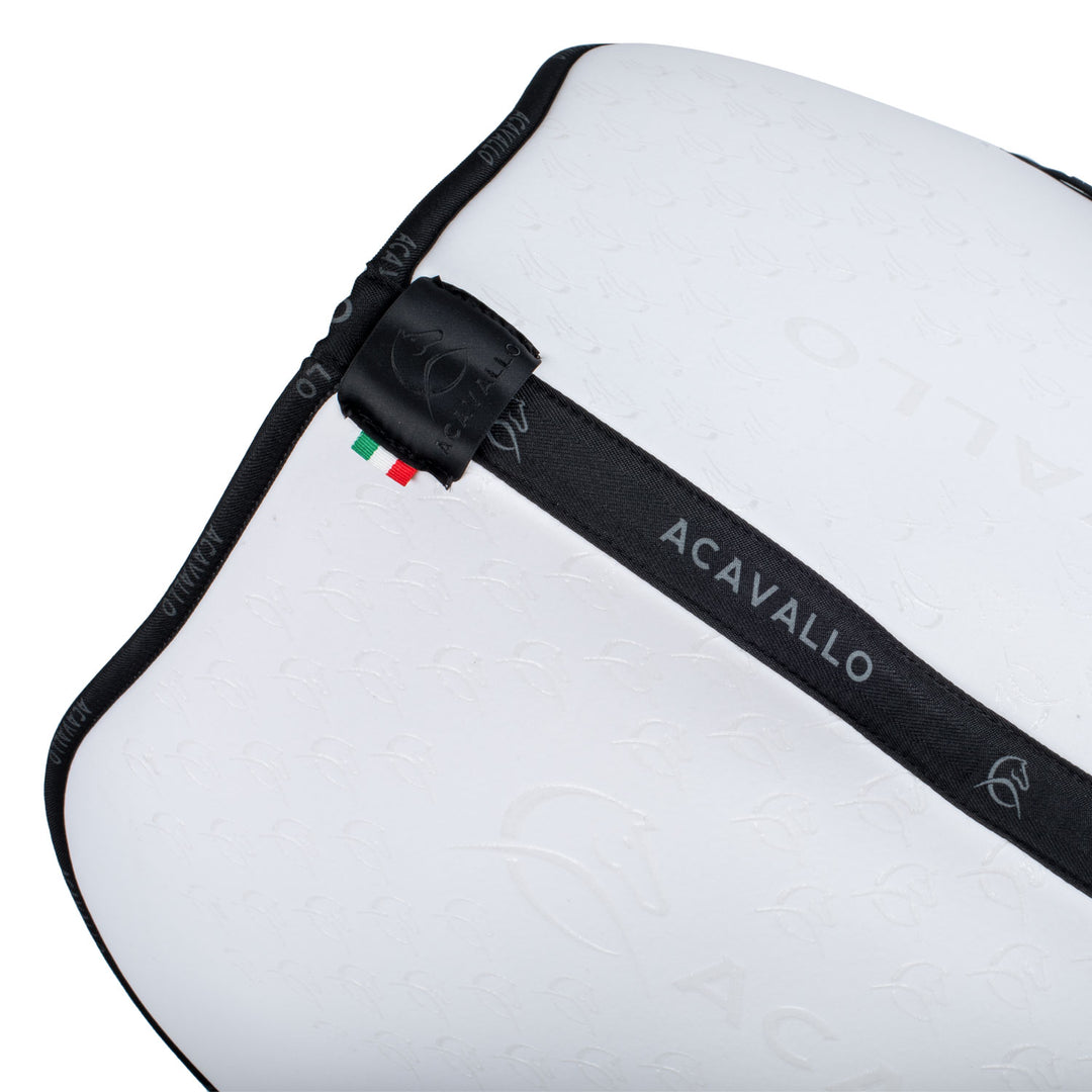 Acavallo Saddle Pad JS Classic Bamboo Silicone Grip - White/Black
