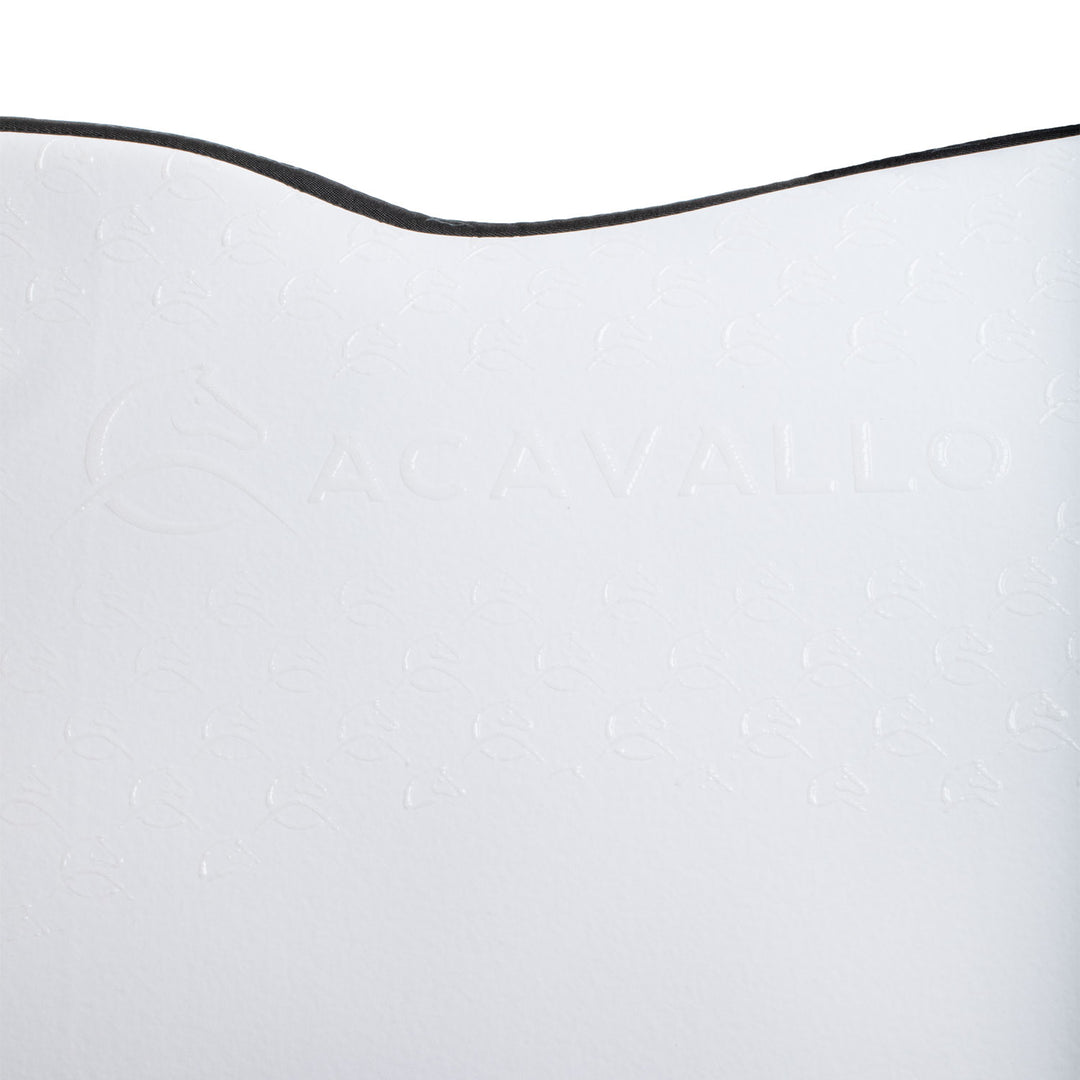 Acavallo Saddle Pad JS Classic Bamboo Silicone Grip - White/Black