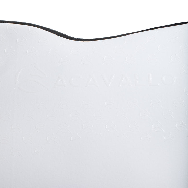 Acavallo Saddle Pad JS Classic Bamboo Silicone Grip - White/Black