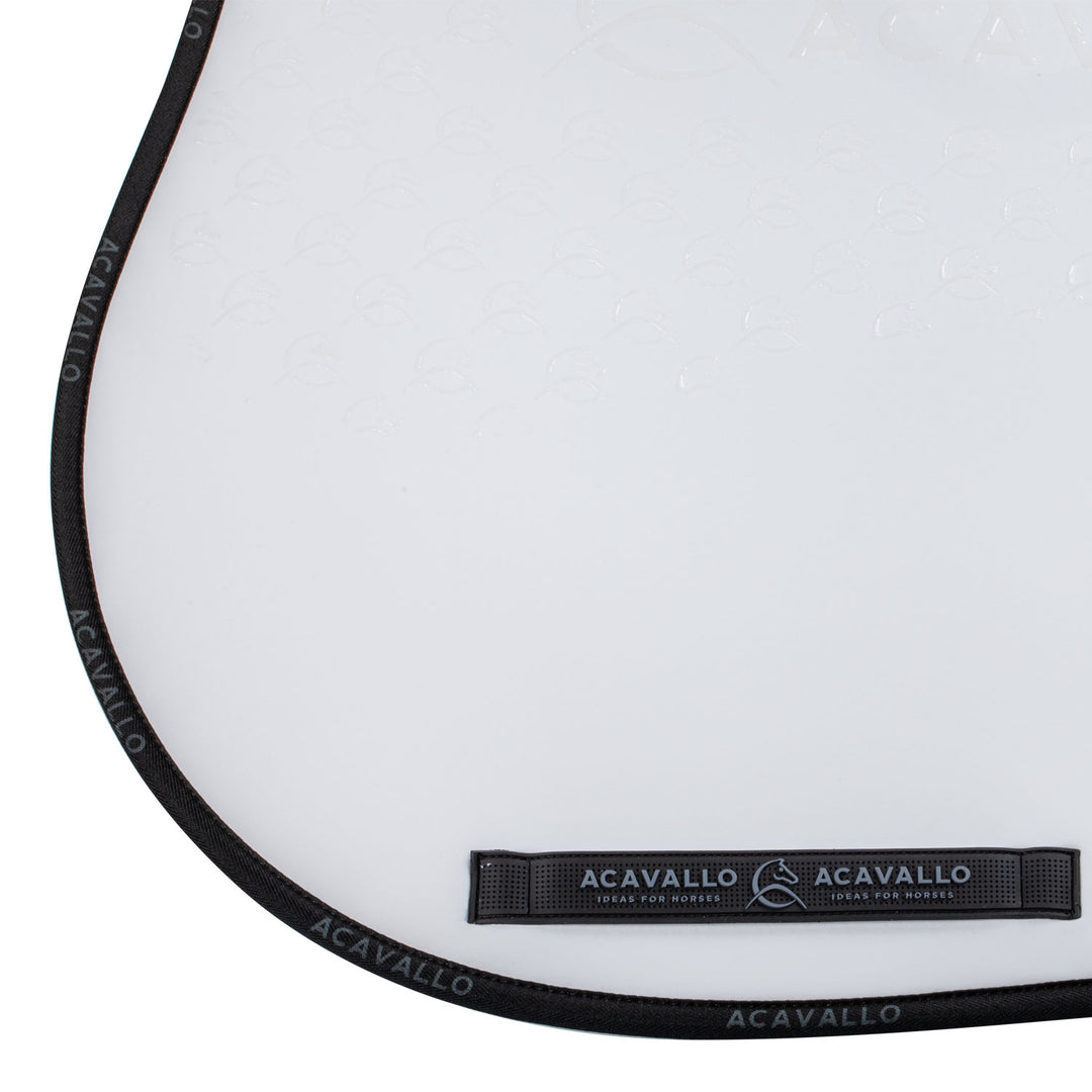 Acavallo Saddle Pad JS Classic Bamboo Silicone Grip - White/Black