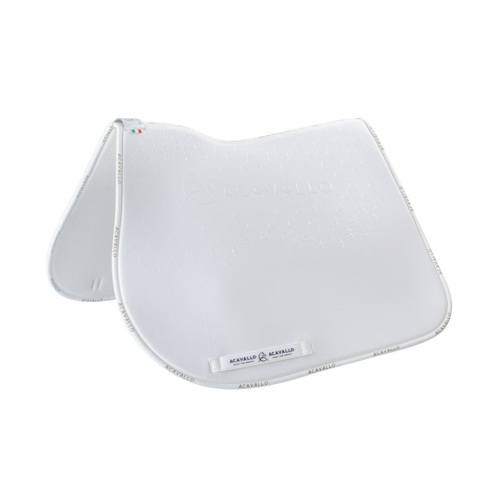 Acavallo Saddle Pad JS Classic Bamboo Silicone Grip - White/White