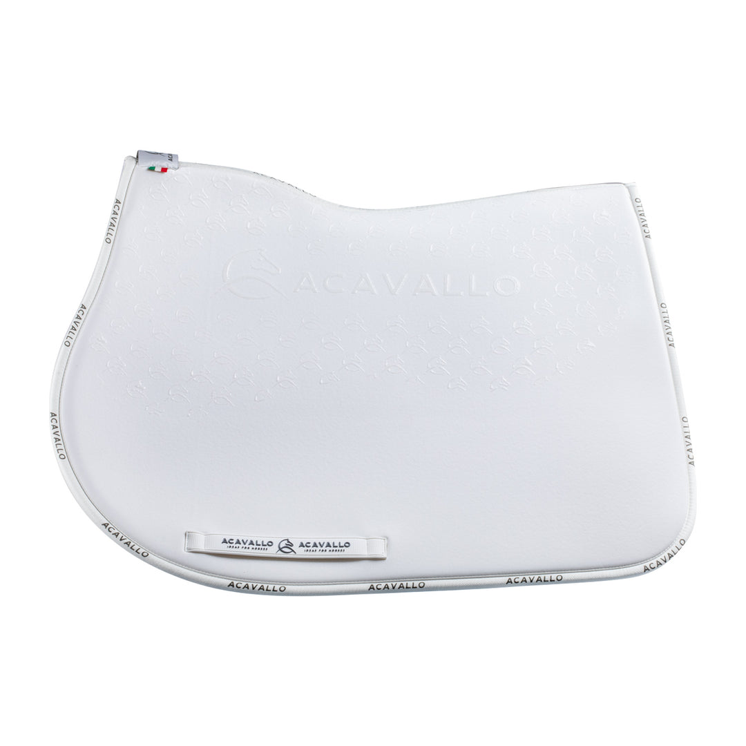 Acavallo Saddle Pad JS Classic Bamboo Silicone Grip - White/White