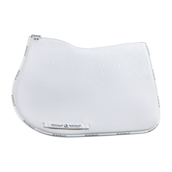 Acavallo Saddle Pad JS Classic Bamboo Silicone Grip - White/White