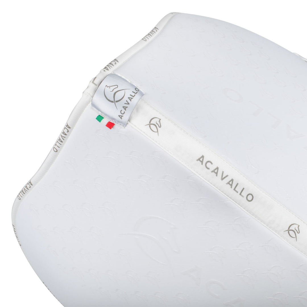 Acavallo Saddle Pad JS Classic Bamboo Silicone Grip - White/White