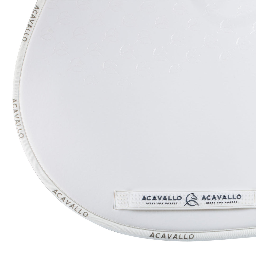 Acavallo Saddle Pad JS Classic Bamboo Silicone Grip - White/White