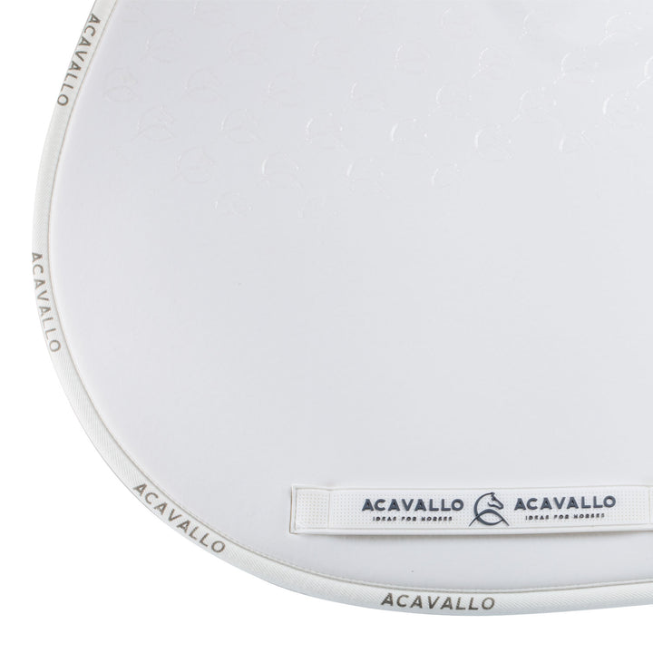 Acavallo Saddle Pad JS Classic Bamboo Silicone Grip - White/White