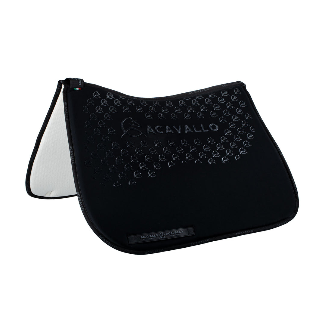 Acavallo Saddle Pad Dressage Classic Silicone Grip - Black/Black