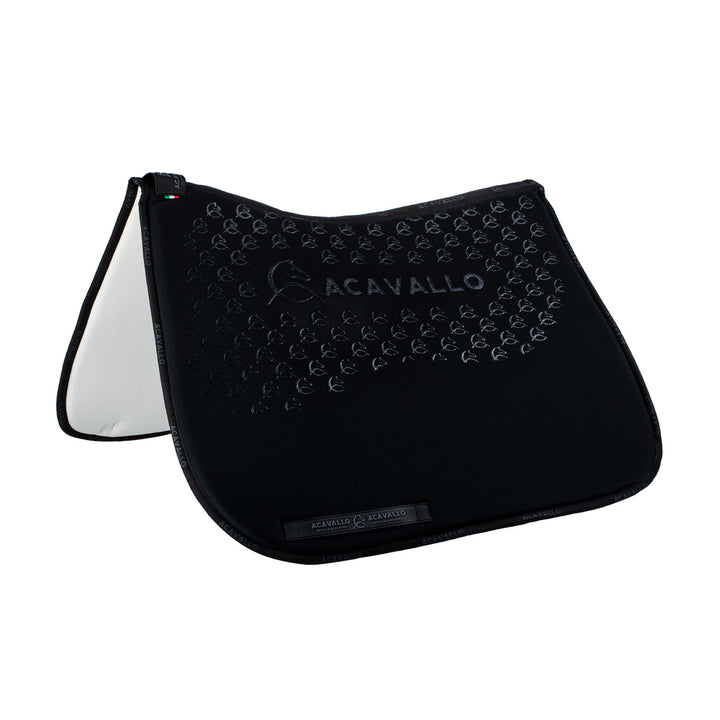 Acavallo Saddle Pad Dressage Classic Silicone Grip - Black/Black