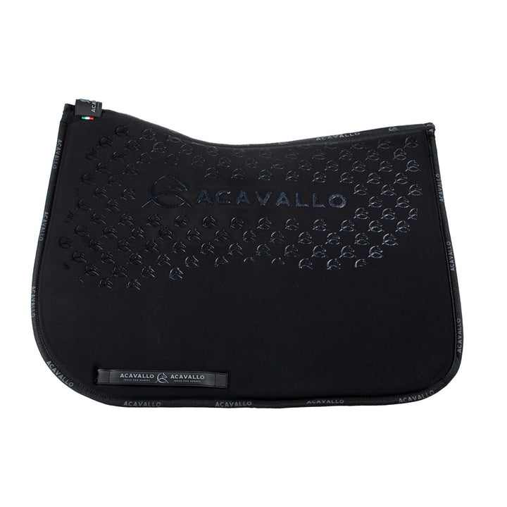 Acavallo Saddle Pad Dressage Classic Silicone Grip - Black/Black
