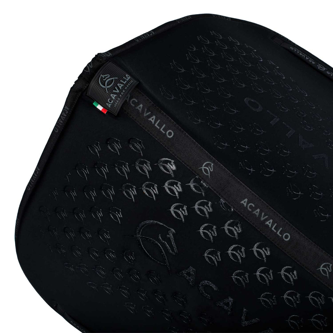 Acavallo Saddle Pad Dressage Classic Silicone Grip - Black/Black