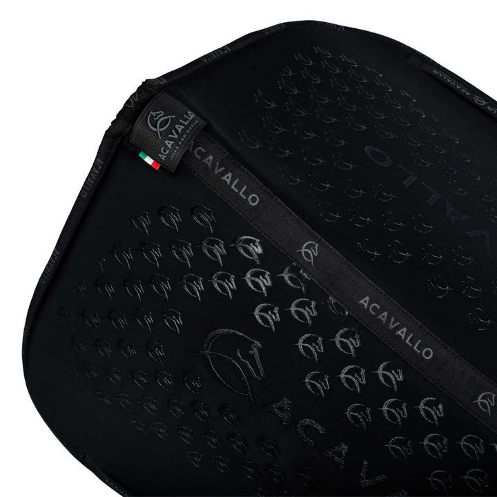 Acavallo Saddle Pad Dressage Classic Silicone Grip - Black/Black