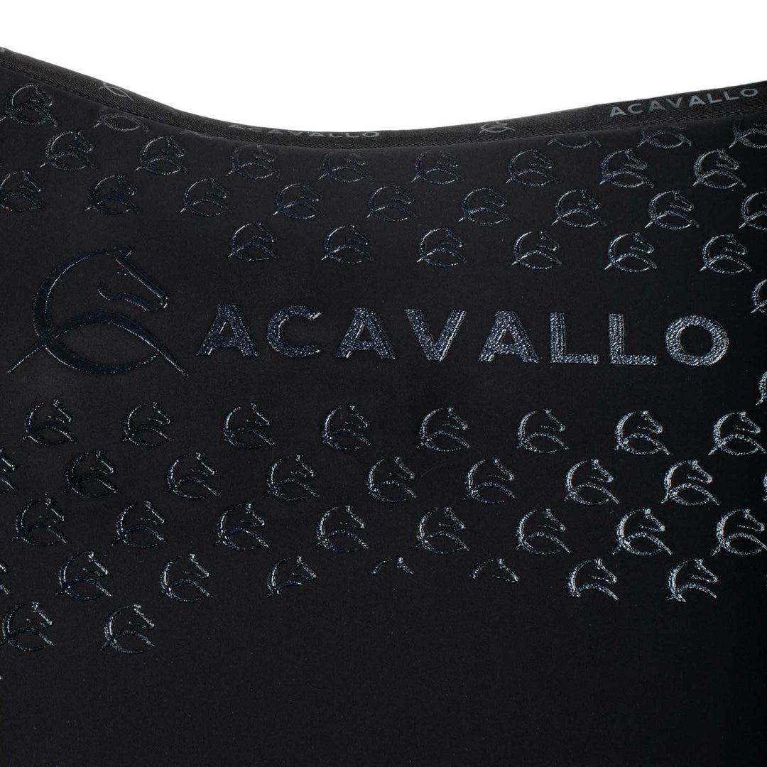 Acavallo Saddle Pad Dressage Classic Silicone Grip - Black/Black