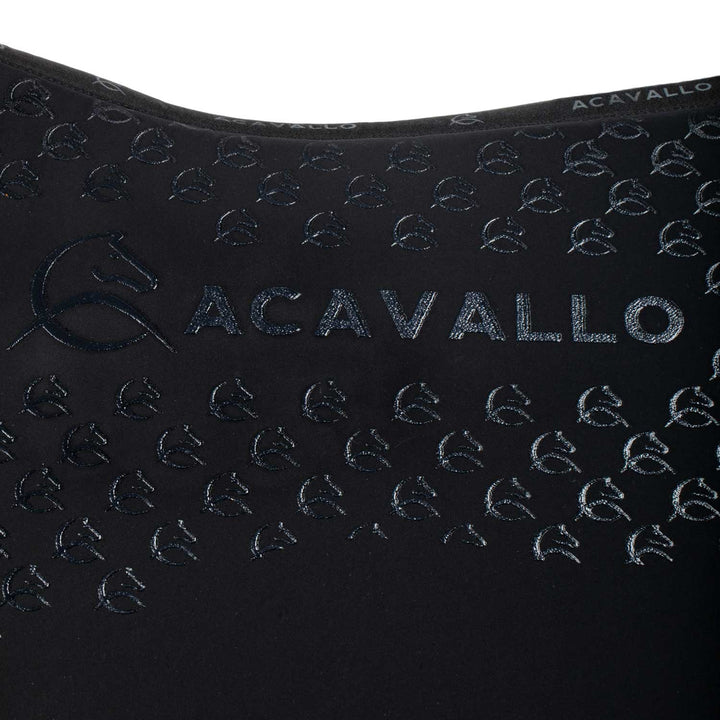 Acavallo Saddle Pad Dressage Classic Silicone Grip - Black/Black