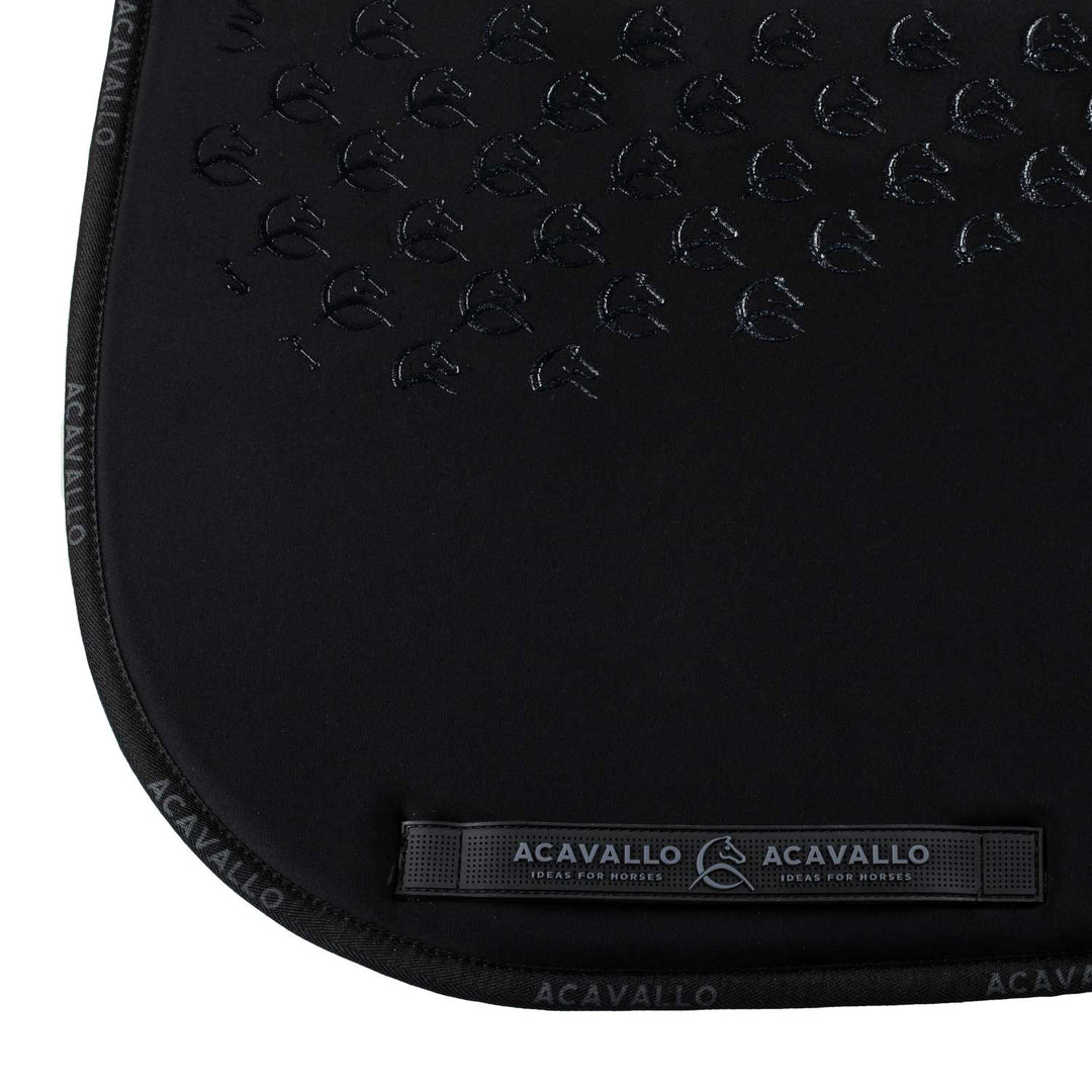 Acavallo Saddle Pad Dressage Classic Silicone Grip - Black/Black