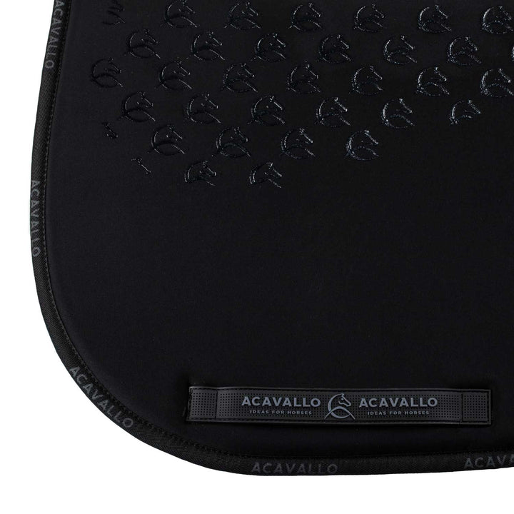 Acavallo Saddle Pad Dressage Classic Silicone Grip - Black/Black
