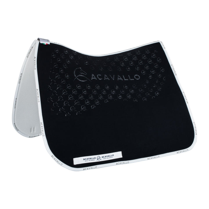 Acavallo Saddle Pad Dressage Classic Silicone Grip - Black/White