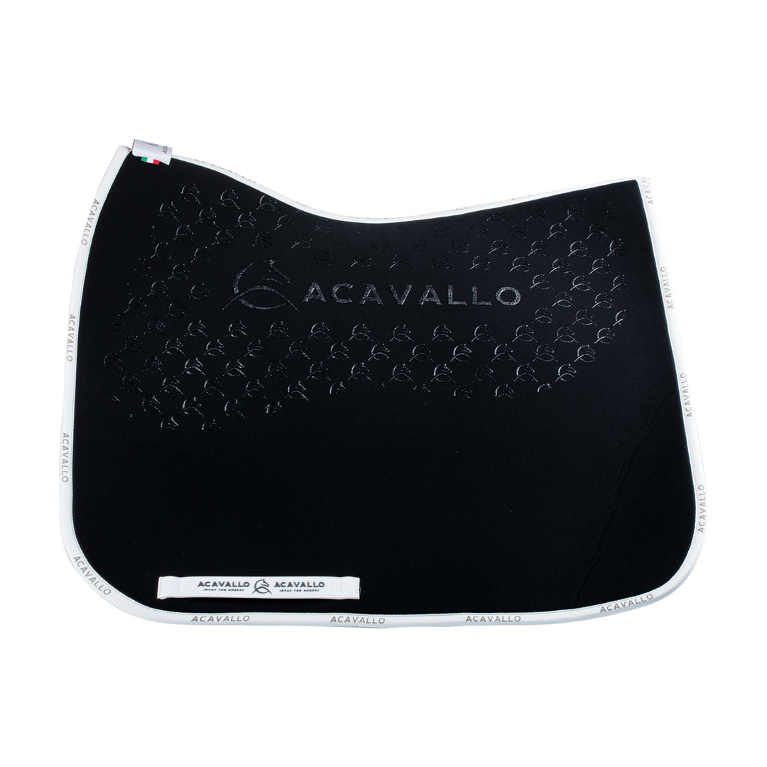 Acavallo Saddle Pad Dressage Classic Silicone Grip - Black/White