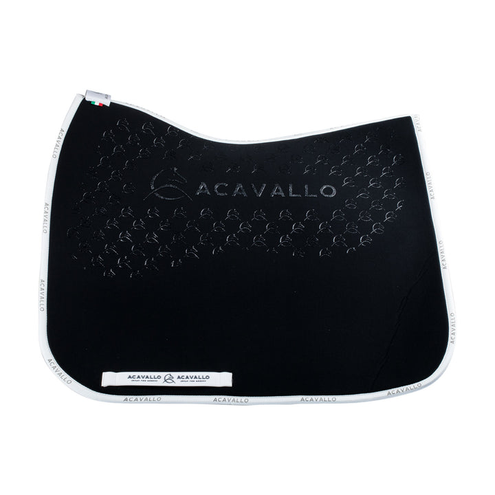 Acavallo Saddle Pad Dressage Classic Silicone Grip - Black/White
