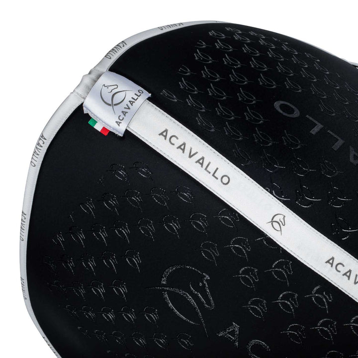 Acavallo Saddle Pad Dressage Classic Silicone Grip - Black/White